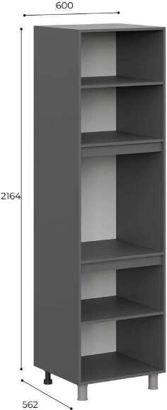 Пенал под духовку ПН 601 Денвер, графит Пенал под духовку ПН 601 Денвер, графит