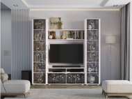 Гостиная модульная Флоренция, Ясень белый. Комплект 2