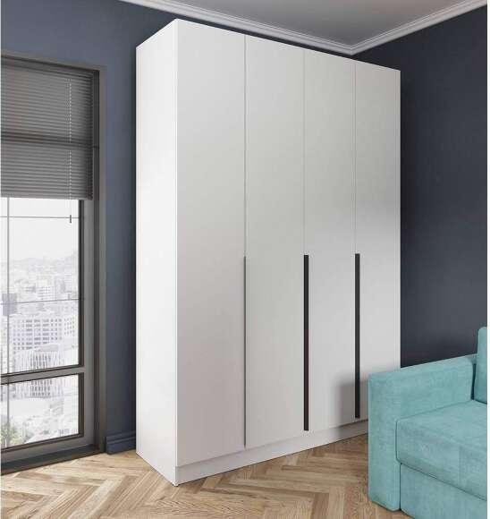 Распашной шкаф Мадрид 1,6, Белый Распашной шкаф Мадрид 1,6, Белый