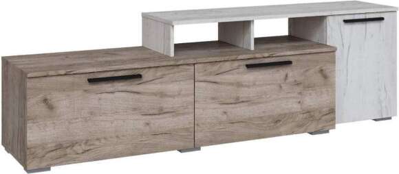 Альберо Тумба ТВ малая дуб крафт серый/дуб крафт белый