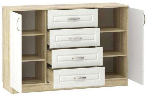 Спальня Оливия комплектация 2 Дуб Сонома/белое дерево Спальня Оливия комплектация 2 Дуб Сонома/белое дерево