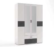 Сити 4 шкаф Белая Аляска / Черный Сити 4 шкаф Белая Аляска / Черный