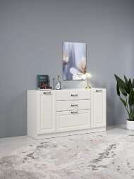 Ливерпуль Комод Белый/Ясень ваниль