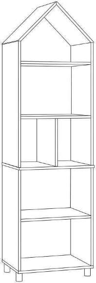 Шкаф Эйп комбинированный, Белый