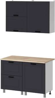 МК Аленушка 1,2м с ящ.в 2 Астра Сталь,скоба черный,сонома МК Аленушка 1,2м с ящ.в 2 Астра Сталь,скоба черный,сонома