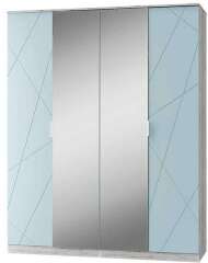 Шкаф четырехдверный с зеркалом Лагуна (MLK)