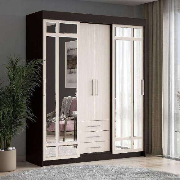 Шкаф-купе Фортуна (Интерьер Центр) 1700 Венге/Дуб белфорд