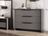 Камелия 1 комод 3 ящика (серия 2) / Графит Камелия 1 комод 3 ящика (серия 2) / Графит