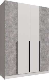 Распашной шкаф Мадрид 1,6, Белый, Ателье светлое Распашной шкаф Мадрид 1,6, Белый, Ателье светлое
