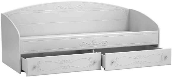 Кровать одинарная с ящиками Италия ИТ-11 белое дерево Кровать одинарная с ящиками Италия ИТ-11 белое дерево