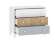 НМ 041.15 комод Морти Дуб Бунратти/белый/серый