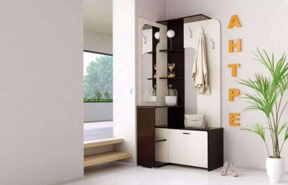 Прихожая Антре угловая венге/вудлайн Прихожая Антре угловая венге/вудлайн