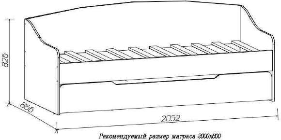 Кровать-софа 80х200 Джуниор MLK