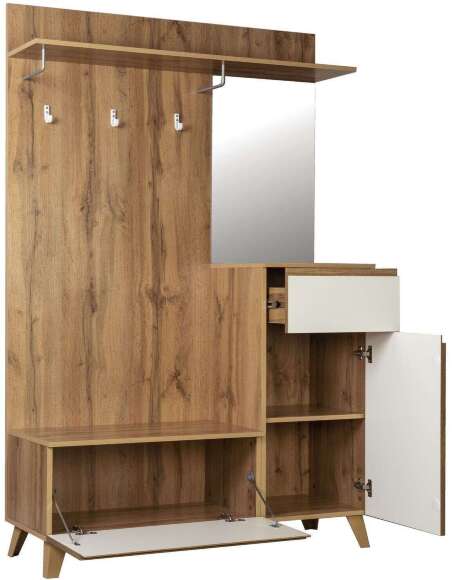 Шкаф для прихожей Авалон 53.11 Дуб вотан/Белый Шкаф для прихожей Авалон 53.11 Дуб вотан/Белый