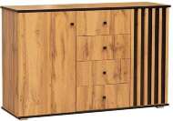 Комод Либерти 51.04, Дуб Вотан, Черный