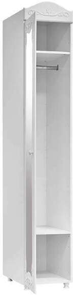 Шкаф-пенал 1дв. (гл.560) с зеркалом Италия ИТ-34 белое дерево Шкаф-пенал 1дв. (гл.560) с зеркалом Италия ИТ-34 белое дерево