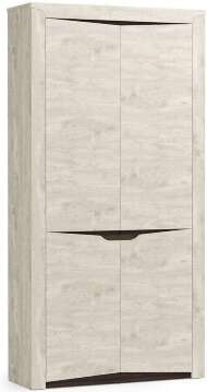 Шкаф двухстворчатый Лючия 33.18, Бетон пайн белый, Венге Шкаф двухстворчатый Лючия 33.18, Бетон пайн белый, Венге