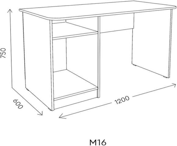 Богуслава М16 Стол письменный Дуб Баррик/крем