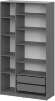 Шкаф распашной с наполнением (9 полок + 2 ящика) ШК 5 (1200), Графит Шкаф распашной с наполнением (9 полок + 2 ящика) ШК 5 (1200), Графит