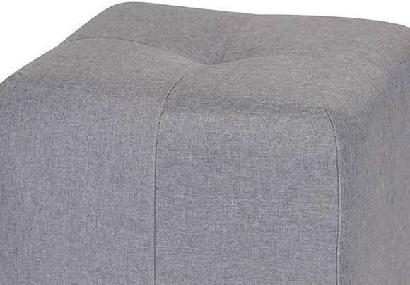 Пуф Николь Серый рогожка