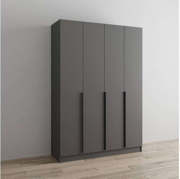 Распашной шкаф Мадрид 1,6, Графит серый Распашной шкаф Мадрид 1,6, Графит серый