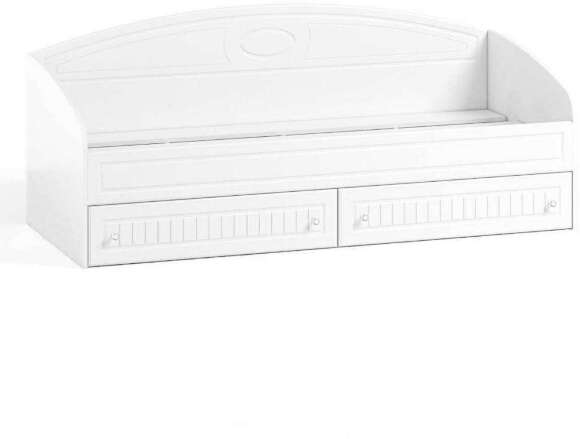 Кровать одинарная с ящиками Монако МН-11 белое дерево