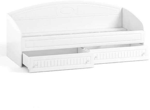 Кровать одинарная с ящиками Монако МН-11 белое дерево