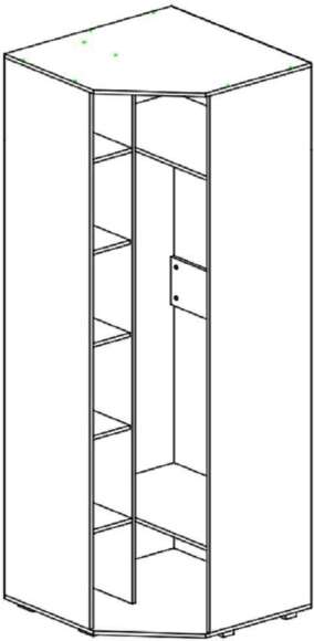 Сити 5 шкаф Белая Аляска / Черный Сити 5 шкаф Белая Аляска / Черный