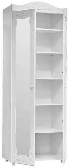 Шкаф 2-х дверный с зеркалами (гл.410) Италия ИТ-43 белое дерево Шкаф 2-х дверный с зеркалами (гл.410) Италия ИТ-43 белое дерево