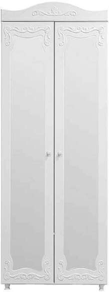 Шкаф 2-х дверный с зеркалами (гл.410) Италия ИТ-43 белое дерево Шкаф 2-х дверный с зеркалами (гл.410) Италия ИТ-43 белое дерево