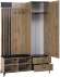 Шкаф для прихожей Либерти 51.22 (опора h150) Дуб вотан/Черный Шкаф для прихожей Либерти 51.22 (опора h150) Дуб вотан/Черный