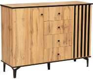 Комод Либерти 51.04, Дуб Вотан, Черный