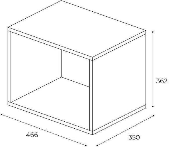 Куб Милан, красный глянцевый