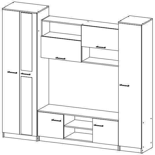 Гостиная Герда белый (Интерьер Центр) Комплект