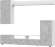 Мебель для гостиной МГС 4 / Белый/Цемент светлый Мебель для гостиной МГС 4 / Белый/Цемент светлый