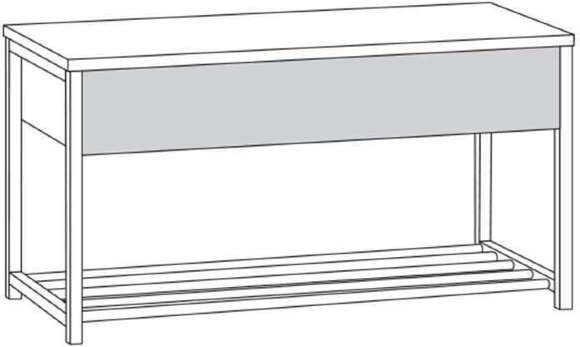 Трувор тумба для обуви 13.241.03 Дуб Гранж Песочный/Интра