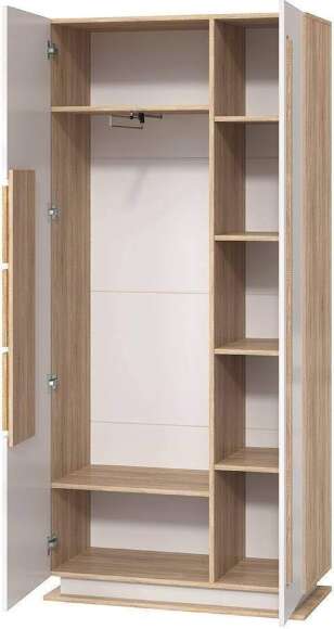 Шкаф для одежды Дора 30.01-02, Дуб Сонома, Белый