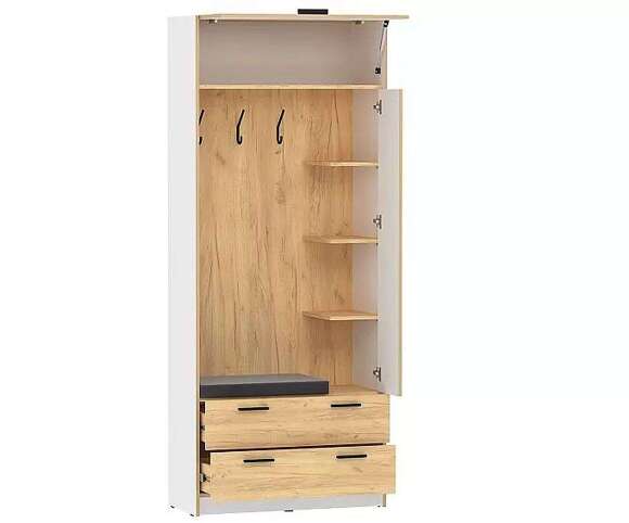 Прихожая Оттавия 1 Белый/Дуб золотой Прихожая Оттавия 1 Белый/Дуб золотой