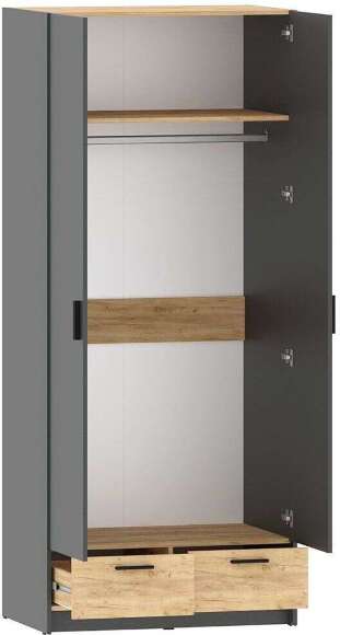 Спальня Оттавия 1 Антрацит/Дуб золотой Спальня Оттавия 1 Антрацит/Дуб золотой