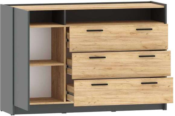 Спальня Оттавия 1 Антрацит/Дуб золотой Спальня Оттавия 1 Антрацит/Дуб золотой