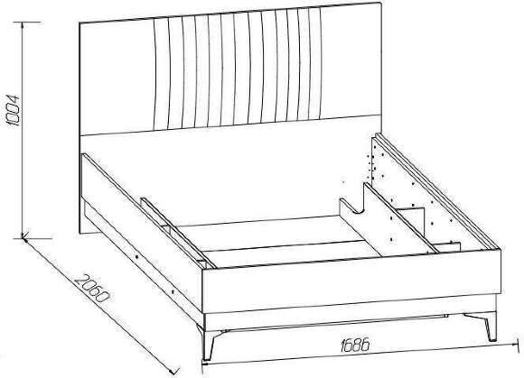 Кровать 160х200  Люкс Тоскана (MLK) с подъемным механизмом