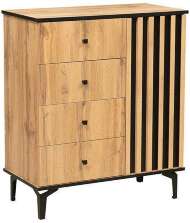 Комод Либерти 51.05, Дуб Вотан, Черный