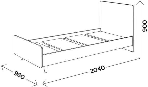 Кровать детская Бенедикт М6 90х200