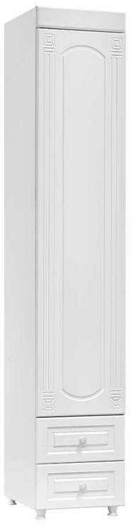 Шкаф-пенал 1дв. (гл.560) с ящиками Афина АФ-35 белое дерево