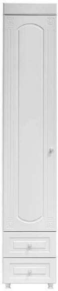 Шкаф-пенал 1дв. (гл.560) с ящиками Афина АФ-35 белое дерево