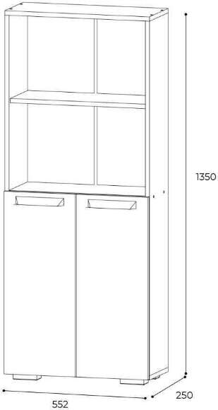 Стеллаж Квартет-13, дуб крафт/графит Стеллаж Квартет-13, дуб крафт/графит