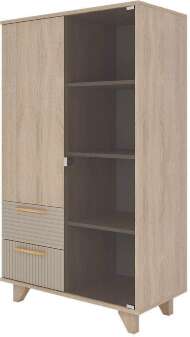 Ньёрд Шкаф-Витрина Н Дуб Сонома / Ива пепельная Ньёрд Шкаф-Витрина Н Дуб Сонома / Ива пепельная