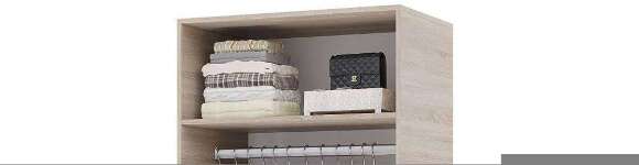 Шкаф для одежды Victor, дуб сонома/белый