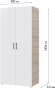 Шкаф для одежды Victor, дуб сонома/белый