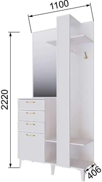 Центральная секция Толедо ТЦС-30, Белый Центральная секция Толедо ТЦС-30, Белый